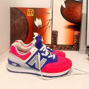 New Balance Pink and Blue Sneakers